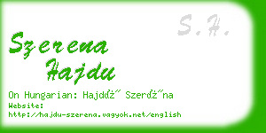 szerena hajdu business card